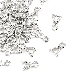 Plaqué Platine Véritable Pinces à glace en laiton shegrace, sans cadmium et sans nickel et sans plomb, ovale, Platine plaqué, 7.5x4.8x2mm, Trou: 1.2mm, pin: 0.9 mm