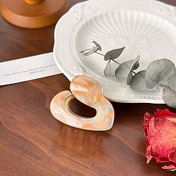 Белый Навахо Заколки для волос из ацетата целлюлозы и железных когтей, аксессуары для волос для женщин и девочек, сердце, навахо белый, 46 мм