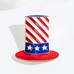 Hat Эмалированные булавки ко Дню независимости, брошь из легкого золотого сплава, шляпа, 48x43 мм