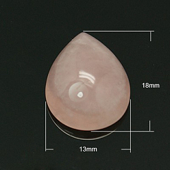 Розовый Кварц Кабошоны из камня, розовый кварц, слеза, розовый 18x13x5~6 мм