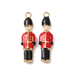 Золотой Подвески из эмали и сплава, солдатские прелести, красные, золотые, 25x7x4 мм, отверстие : 1.5 мм