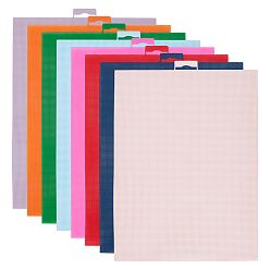 (52) Непрозрачная лаванда 8шт 8 цвета пластиковая сетка холст листы, для вышивания, изготовление акриловой пряжи, трикотажные и вязаные проекты, прямоугольные, разноцветные, 295x210x1 мм, 1 шт / цвет