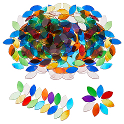 (52) Непрозрачная лаванда 432 стеклянные кабошоны шт., мозаичные плитки, для украшения дома или поделок, лошадиный глаз , разноцветные, 16x8x1 мм