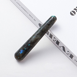 Лабрадорита Натуральные массажные палочки из лабрадора., массажные инструменты, гуа-ша соскабливающая палочка, конус, 100~110x20 мм