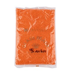 (RR406) Непрозрачный Оранжевый Миюки круглые бусины рокайль, японский бисер, 15/0, (rr 406) непрозрачный апельсин, 15/0, 1.5 мм, отверстия : 0.7 mm, около 250000 шт / фунт