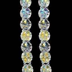 Прозрачный АВ Гальванические стеклянные бусины, лиса, с половиным покрытием, с покрытием AB цвета, ясно AB, 18x18x13.5 мм, отверстие : 1.5 мм, около 40 шт / нитка, 27.17'' (69 см)