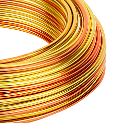 Разноцветный Круглая алюминиевая проволока, для изготовления ювелирных изделий, красочный, 12 датчик, 2 мм, около 76.77 футов (23.4 м) / рулон