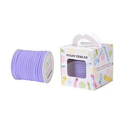 Лиловый Крошечные упругой нити спандекс, туаль фуляр шнур, сирень, 5x3 мм, о 21.87yards / рулон (20 м / рулон)