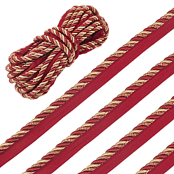 (123L) Белый крем непрозрачный блеск Отделка из полиэфирного крученого шнура, для украшения дивана-шторы, огнеупорный кирпич, 1 дюйм (24 мм), около 13.67 ярдов (12.5 м) / шт