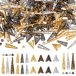 (52) Непрозрачная лаванда 14 стили железные колпачки для бусин, разноцветные, 6~42x4.5~11 мм, отверстие : 1~2 мм