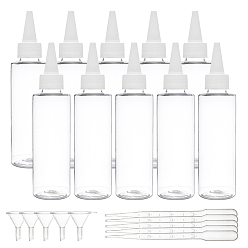Clear DIY Kit, with Plastic Glue Bottles, Plastic Dropper and Funnel Hopper, Clear
