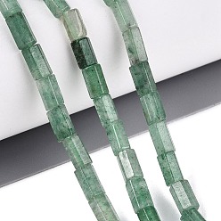 Green Aventurine Natural Green Aventurine Beads Strands, Hexagonal Prism, 5~7.5x3.5~4.5mm, Hole: 0.6~0.8mm, about 57~64pcs/strand, 14.76~15.55 inch(37.5~39.5cm)