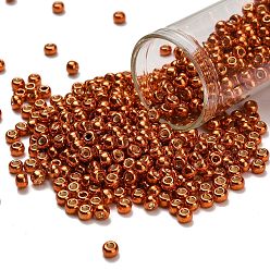 (PF562) PermaFinish Burnt Orange Metallic Тохо 6/0 круглые бусины, японский бисер, (pf 562) Permafinish Burnt Orange Metallic), 4 мм, отверстие : 1.5 мм, Около 7570 шт / фунт