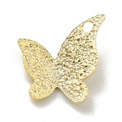 Echt 24 k vergoldet Messing Charme, langlebig überzogen, cadmiumfrei und bleifrei, , Schmetterling, echt 24 k vergoldet, 9.5x10.5x0.8 mm, Bohrung: 1.2 mm