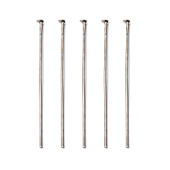 Платина Железные штыри с плоской головкой, без кадмия и без свинца, платиновый цвет, размер: толщина около 0.75~0.8 мм (калибр 20), 4.5 см длиной, Около 6000 шт / 1000 г, Руководитель: 2 mm