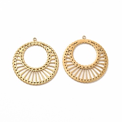 Настоящее золото 14K Ионное покрытие (ip) 304 звенья из нержавеющей стали, с целью перехода в кольце, плоско-круглые, реальный 14 k позолоченный, 32x30x1 мм, отверстие : 1.6 мм