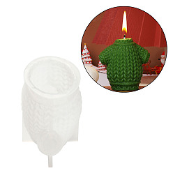 Белый Силиконовые формы, формы для литья смолы, свитер и фрукты, белые, 65x69.5x42.5 мм, внутренний диаметр: 36.5x32.5 мм