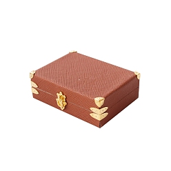 Сиена Модель мини-чемодана из дерева с искусственной кожей, аксессуары для кукольного домика с микро-ландшафтом, притворяясь опорными украшениями, цвет охры, 49x41x21 мм