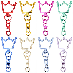 (52) Непрозрачная лаванда 20 поворотные застежки из сплава шт., корона, без кадмия и без свинца, разноцветные, 60~62x26~27x7 мм