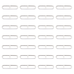 Нержавеющая Сталь Цвет 201 нержавеющей стали связывающий кольца, овальные, цвет нержавеющей стали, 20x5x2 мм, внутренний диаметр: 3x8.2 мм, 30 шт / коробка