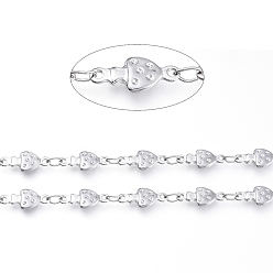 Stainless Steel Color Tarnish Resistant Autumn Theme 304 Stainless Steel Link Chains, Soldered, with Spool, Mushroom, Stainless Steel Color, Oval Link: 3.5x2x0.3mm, Mushroom: 11.5x5x1.5mm, about 16.4 Feet(5m)/roll