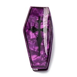 Другие Заколка для волос из ПВХ в виде когтя на тему Хэллоуина, аксессуары для волос для женщин и девочек, гроб, 41x87.5x33.5 мм