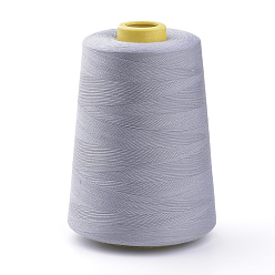 Light Grey Polyester Sewing Thread Cords, For Cloth or DIY Craft, Light Grey, 0.1mm, about 7000yards/roll