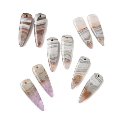 Натуральный Агат Природные подвески агат, слезинки, 28x9~9.5x4~6 мм, отверстие : 1.2~1.6 мм