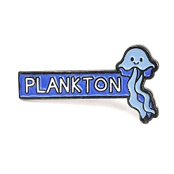 Jellyfish Эмалевые значки на морскую тематику из сплава планктона, черный значок на лацкан для рюкзака или одежды, Плут синий, медуза, 17x30 мм