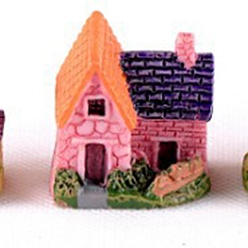 Разноцветный Фигурки для дома из смолы, украшения для витрины, микроландшафтное украшение сада, красочный, 29x29 мм