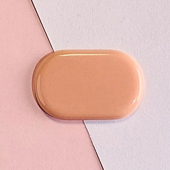 Легкий Лосось Поиск пластиковой заколки для волос, овальные, светлый померанцевый, 43x28 мм