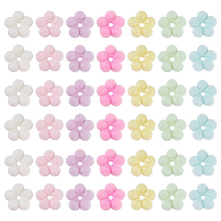 (52) Непрозрачная лаванда 60шт. непрозрачные акриловые бусины с бархатным покрытием, цветок, разноцветные, 15 мм