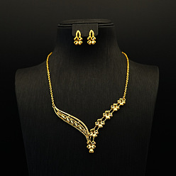 Цветок Латунные подвески и серьги-гвоздики для женщин, золотые, цветок, 18 мм и 450 мм