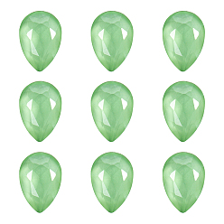 Peridot DIY Pointed Back K9 Glass Rhinestone Cabochons, Mocha Style, Back Plated, Faceted, Teardrop, Peridot, 10x7x4.5mm, 45pcs/box