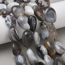 (946FM) Цитрин матовый с зеленой подкладкой Природные Ботсвана агат бисер нитей, самородки, упавший камень, 18~27x14~19x9~13 мм, отверстие : 1~1.2 мм, около 17~21 шт / нитка, 16.34~16.54'' (41.5~42 см)