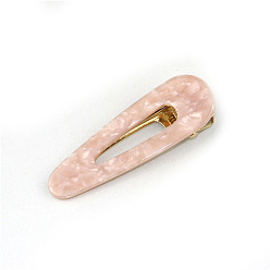 Розовый Заколки из кожи аллигатора из ацетата целлюлозы, аксессуары для волос для девочек женщин, слеза, туманная роза, 69x23 мм