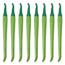 Светло-зеленый Коричневый 10шт. пластиковая гелевая ручка в форме перца, Офисные и школьные принадлежности, оливковый, 167x14 мм