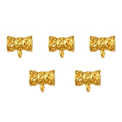 Матовый Золотой Цвет Полые поручни из сплава, петля под залог, Вешалка ссылки, матовый золотой цвет, 7x8x5 мм, отверстие : 1.2 мм, внутренний диаметр: 2.5 мм