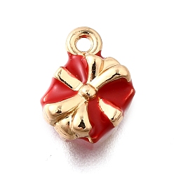 Box Цинкового сплава эмали прелести, реальный 18 k позолоченный, коробка, 11x9x8 мм, отверстие : 1.2 мм