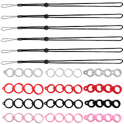 (52) Непрозрачная лаванда 6 регулируемый ремешок на шею из полиэстера, для ручки, телефон, держатель значка, с силиконовой подвеской в стиле 12, разноцветные