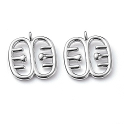 Платина Латунные подвески, долговечный, символы adinkra ese ne tekrema, платина, 15x13.5x1.5 мм, отверстие : 1.4 мм