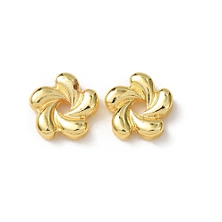 Золотой Сплавочные бусины, цветок, долговечный, стойки покрытие, золотые, 8x2.5 мм, отверстие : 1.5 мм