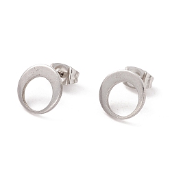 Нержавеющая Сталь Цвет Не тускнеет 201 фурнитура для сережек-гвоздиков из нержавеющей стали, с ушными гайками и 304 штифтами из нержавеющей стали, Twist пончик, цвет нержавеющей стали, 10 мм, внутренний диаметр: 7 мм, штифты : 0.7 мм