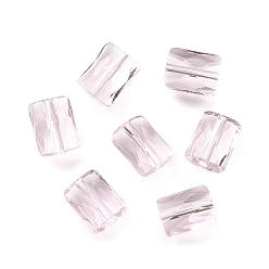Лавандовый румянец Стекло имитация австрийских хрустальных бусин, прямоугольные, граненые, лавандовый румянец, 8x6.5x4 мм, отверстие : 1.2 мм