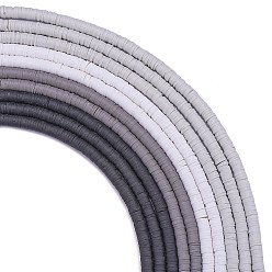 (52) Непрозрачная лаванда 10 нити 4 цвета плоские круглые бусины из полимерной глины ручной работы, диск хейши бусины для гавайских серег браслет ожерелья ювелирных изделий, разноцветные, 6x1 мм, отверстие : 2 мм, около 380~400 шт / нитка, 17.70'' (44.95 см), 10 прядь / комплект