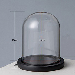 Черный Стеклянный купол арки, декоративная витрина, Террариум в виде колокольчика с подставкой из эва, чёрные, 120x170 мм