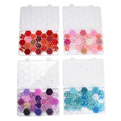 Mixed Color (Defective Closeout Sale)DIY 24 Styles Acrylic & Resin Beads Jewelry Making Finding Kit, Round & Rice, Mixed Color, 2.5~12x2~11.5mm, Hole: 0.9~2mm