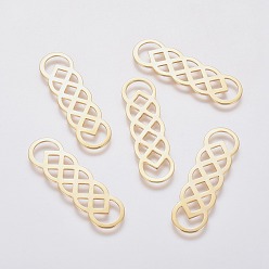 Золотой 201 соединительные звенья нержавеющие, золотые, 40x11.5x0.6 мм