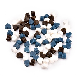 (52) Непрозрачная лаванда Частицы сургуча, для ретро печать печать, сердце, разноцветные, 7.3x8.6x5 мм , около 110~120 шт / мешок