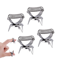 Нержавеющая Сталь Цвет 2тигельные щипцы из нержавеющей стали, зубчатые наконечники, цвет нержавеющей стали, 2.4x2.7x1.8~2.15 см